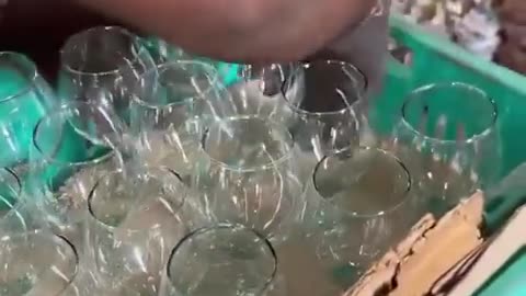 Wine Glass Making in Factory