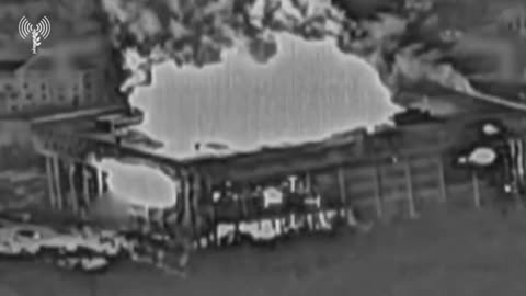 Israeli Air Force Records Iran's State TV Building Burning 6/16/2025