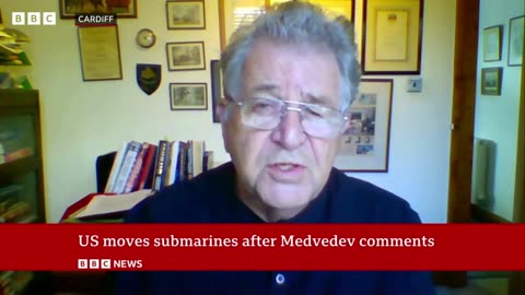 Donald Trump moves nuclear submarines after Russian ex-president's comments | BBC News