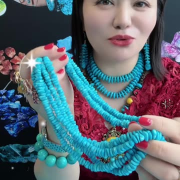 20250712-9 Turquoise Freeform Strand: Nature's Spilled Blue Palette