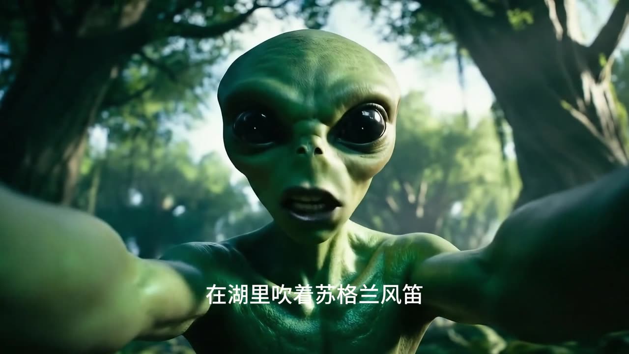 刚刚看到恐龙吹笛了 #恐龙 ＃尼斯湖水怪 #外星人#苏格兰风笛 #奇幻