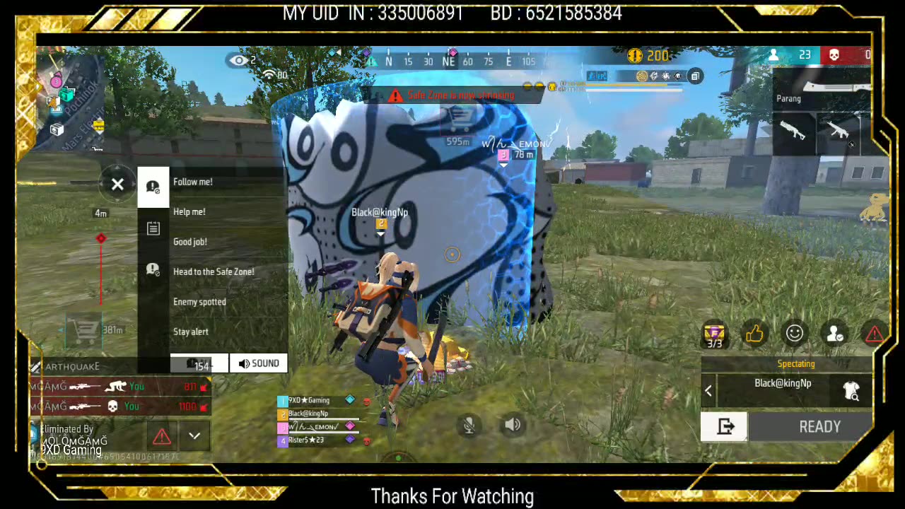 Free Fire Live With 9XD Gaming