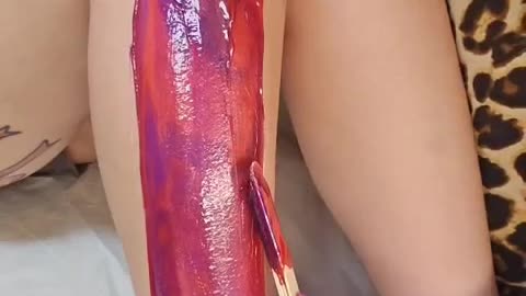 📍Leg Waxing in Indiana Using Cherry Desire + Purple Seduction | Demo by @Gika_beauty_219