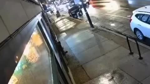 Surveillance footage shows fatal shooting following robbery of small family