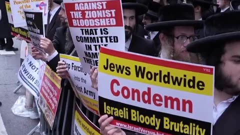 🔥🔥🔥NY City on Sept, 17, 2025 Orthodox Jews Rally Against Netanyahu's UN Visit