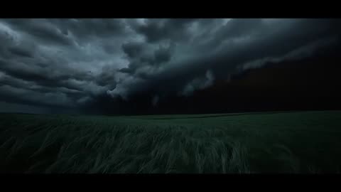 Strong Thunderstorm in Distance | Nostalgic Field | Calm Before the Storm