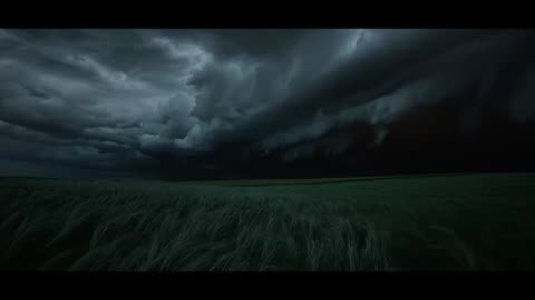 Strong Thunderstorm in Distance | Nostalgic Field | Calm Before the Storm