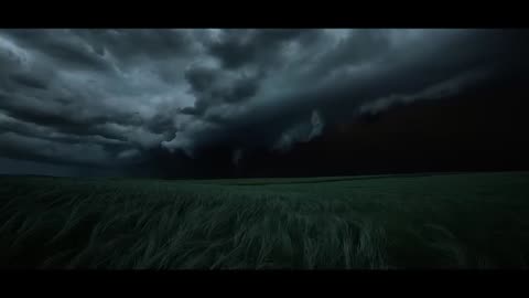 Strong Thunderstorm in Distance | Nostalgic Field | Calm Before the Storm