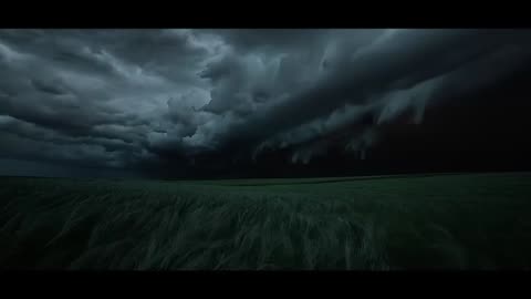Strong Thunderstorm in Distance | Nostalgic Field | Calm Before the Storm