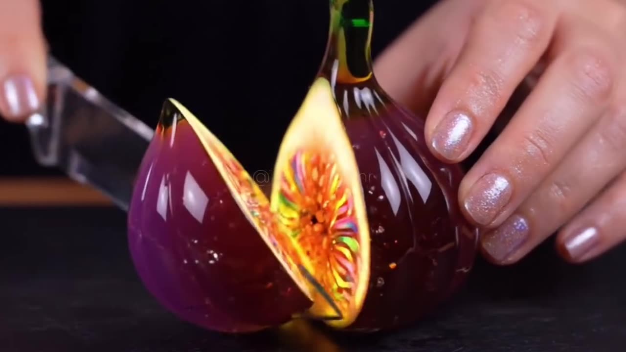 Neon Core Glass Fruits🧪👾🚨- -#asmr #aiasmr #surreal #oddlysat