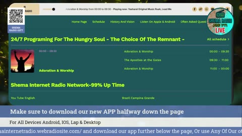 Shema Internet Radio Live Daily Stream