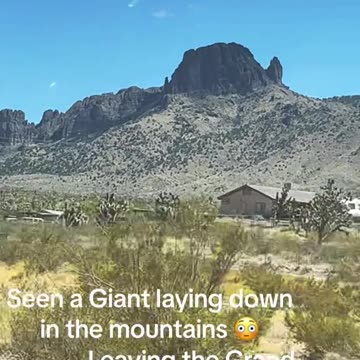 Seen giant laying down in the mountain