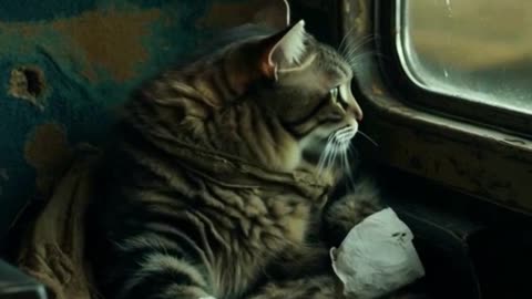 Cat Empty Train Ride
