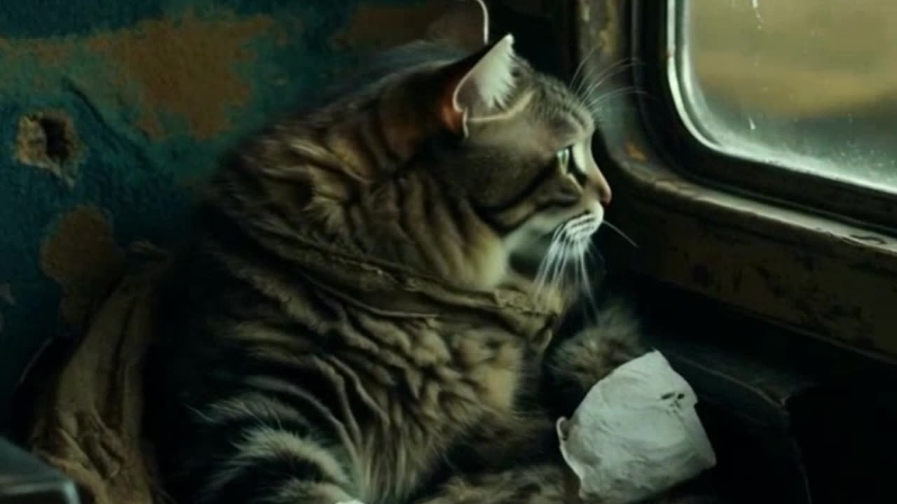 Cat Empty Train Ride