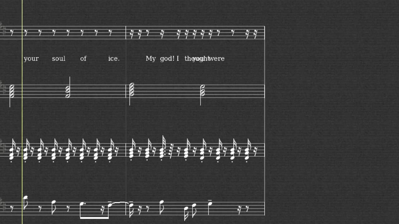 WHAM.Last Christmas vocals + synths notation