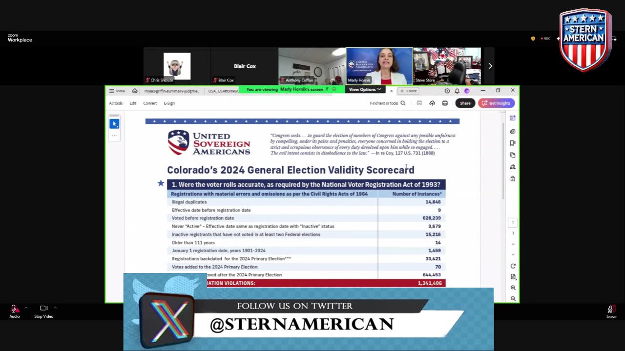 Stern Show Election Integrity Livestream