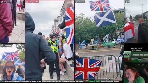 UK Protest Skegness Aberdeen