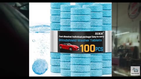 Sukh Car Windshield Washer Tablets - Washer Fluid Tablets Glass Cleaner Concentr