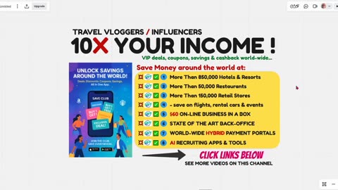 SAVE CLUB - TRAVEL & FOOD VLOGGERS BEWARE - USE AI & CRYPTO TO 10X YOUR INCOME - TOP TEAM ROB BUSER