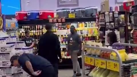 NIGGER Fights Employees After Caught Stealing
