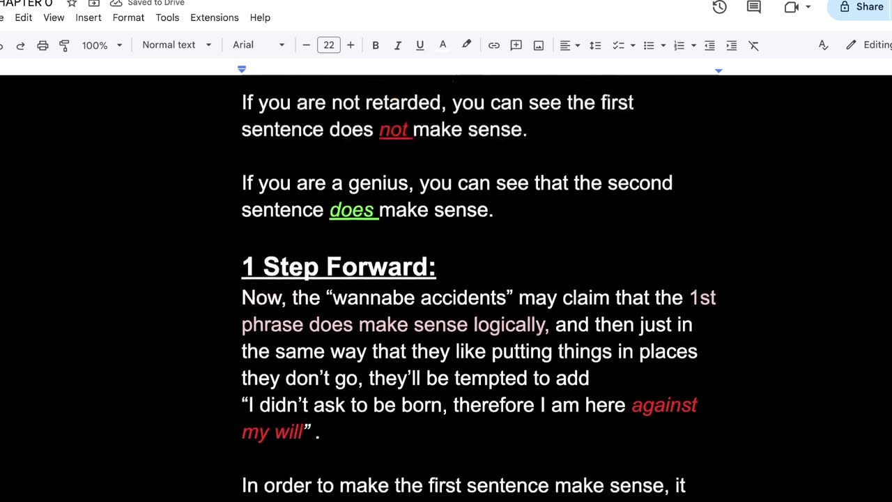 You Asked To Be Born: 16- momentum - 5/23/2025