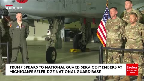 Trump Speaks To National Guard Servicemembers At Michigan’s Selfridge National Guard Base