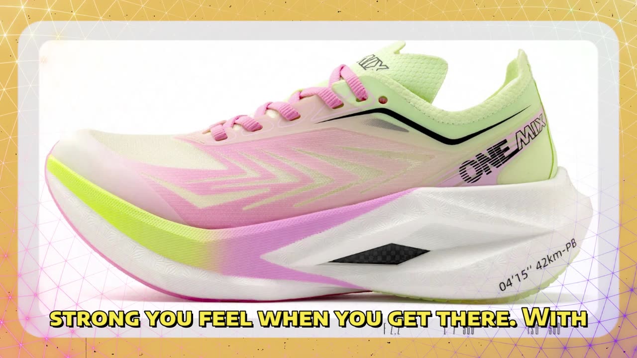 ONEMIX Full Palm Carbon Board Professional Marathon Running Shoes Shock Absorbing Breathable Shoes