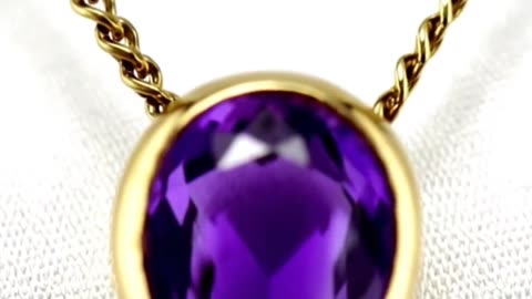 MILA SCHON NECKLACE K18 YELLOW GOLD AMETHYST