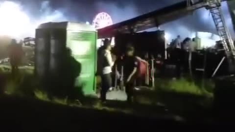 "Stage collapse reported at the Xtreme Festival in Santiago, Nuevo León.