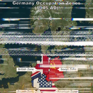 Germany Occupation Zones (1945 AD) vs Germany Reunified (1990 AD)