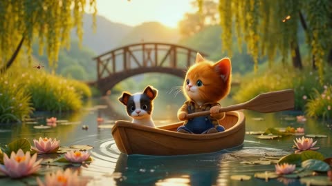 Tiny Cat Discovers a Lost Puppy and Brings Him Home 🏠✨(1080P_HD)