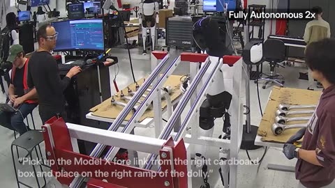 Tesla Humanoid Robot Optimus Doing Manual Tasks