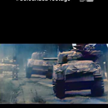Battle for Cologne M26 Pershing takes down Panther #Colourized footage 🇩🇪 🎥 🦾