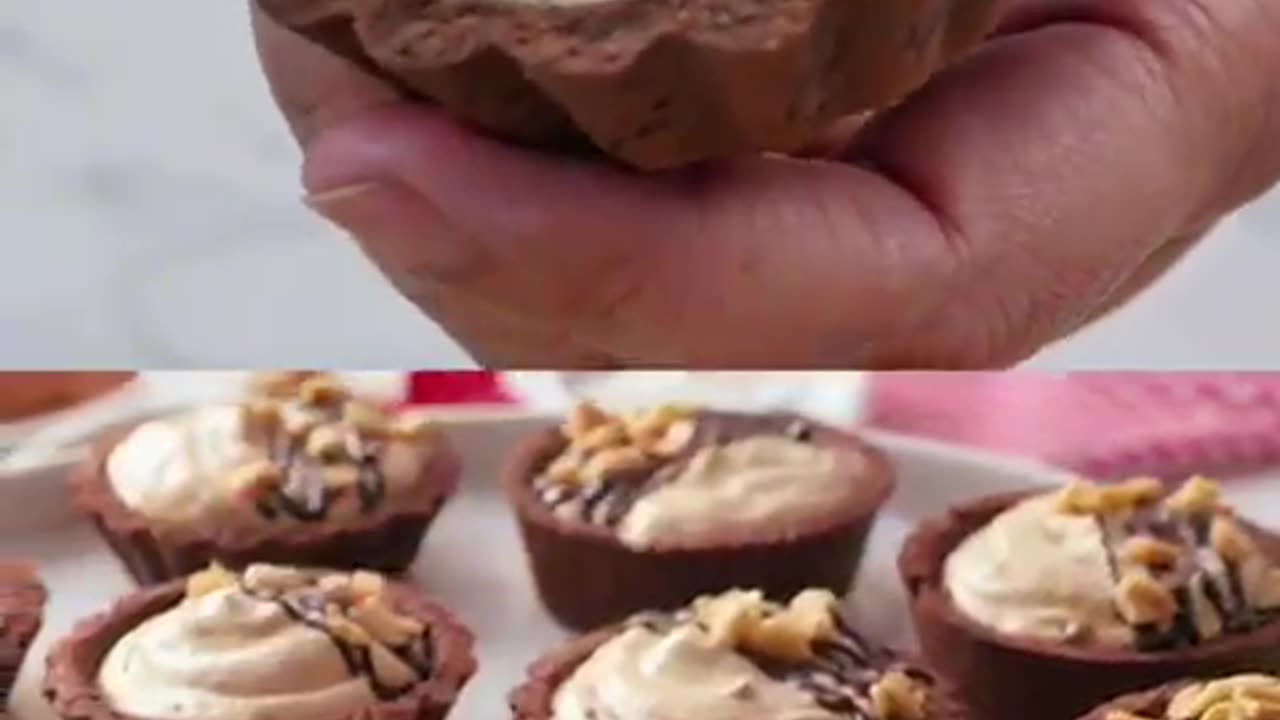 Chocolate Peanut Butter Tart Recipe home🤤 Must try