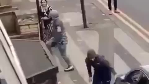 Migrants in the rampage with machetes in Walsall, near Birmingham.