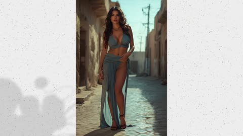 Busty Girl on the Old Street