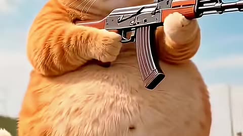 OMG!😵 This cat is veeeery dangerous!😼💣 #ai #cat #cartoon