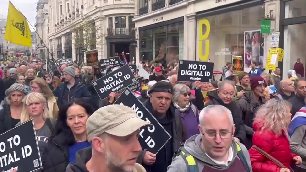 IT'S HAPPENING Large protest in London today.