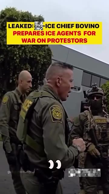 Bovino prepares ICE Agents for war on protestors