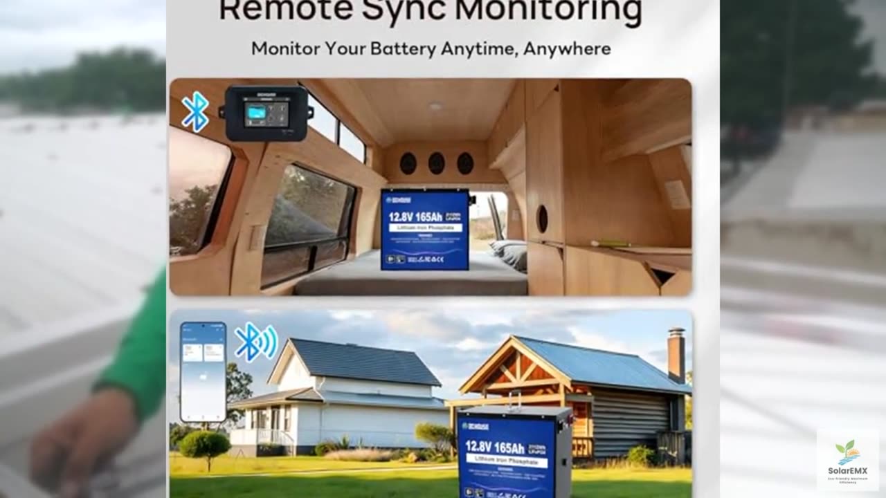 DC HOUSE 4-Way Bluetooth Lithium Battery Monitor,Range 8-75V & Custom Alarm Life
