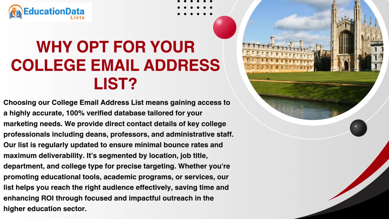 Why opt for your college email address list?