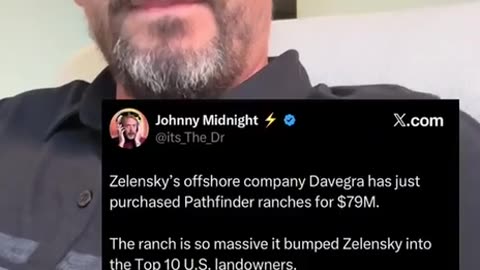 Zelensky and Davegra buying up American land