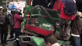 Aparatoso accidente en Bogotá