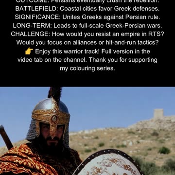Greek Cities vs. Persia 499 BC Ionian Revolt #AncientGreece