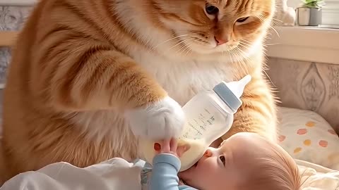 I saved a baby today.#funnycat - 1080p