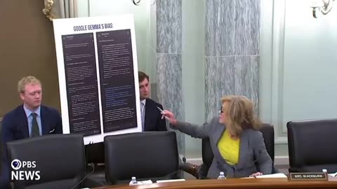 🚨 Senator @MarshaBlackburn just confronted @Google ’s VP over their AI accusing