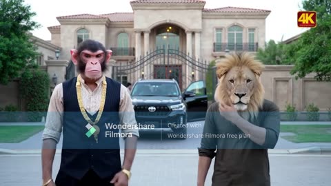 funny animated video #monkey#Boss#viral
