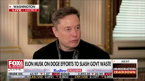 ＂I just don't want America to go bankrupt＂ Elon Musk