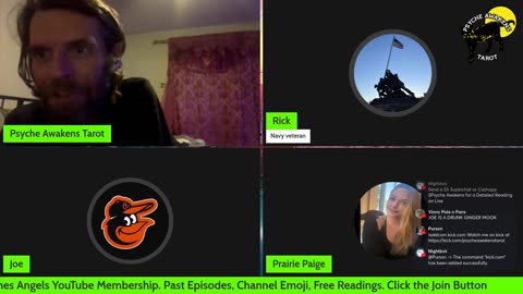 07/12/25 Psyche Awakens VOD: "Friday Night Chill Stream Live Open Panel Tarot and Cats"