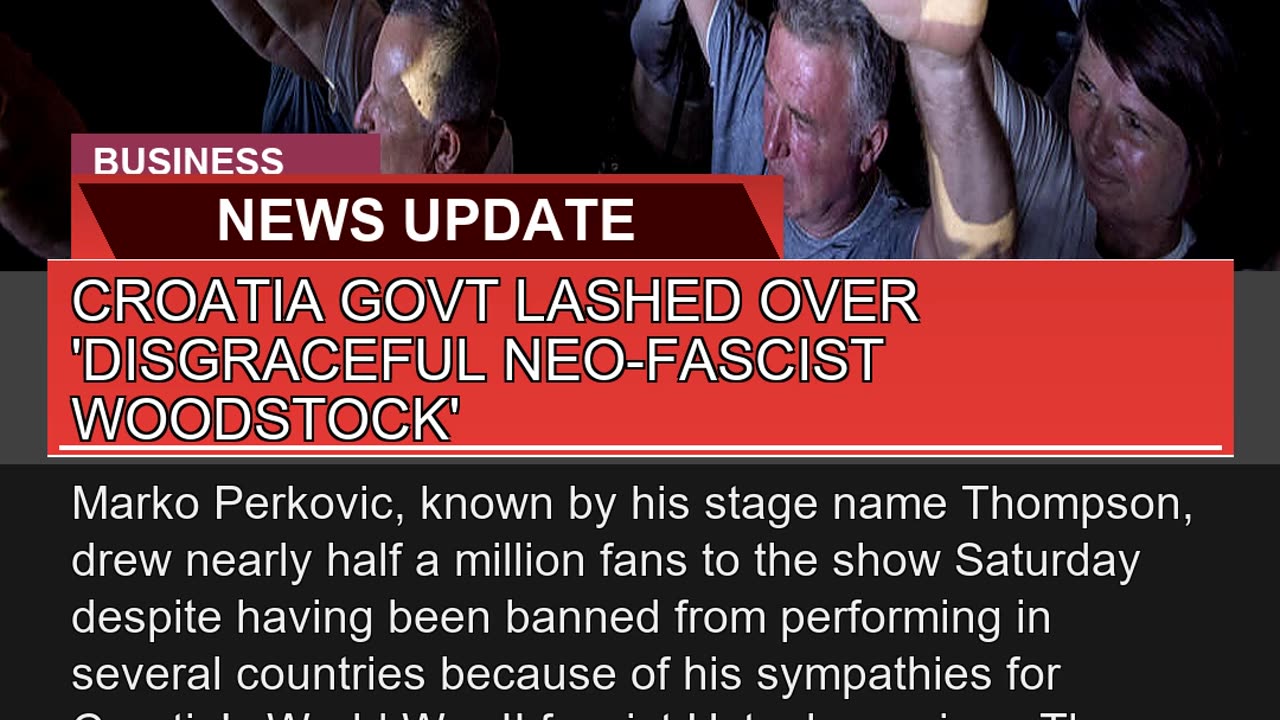Croatia Govt Lashed Over Disgraceful Neofascist